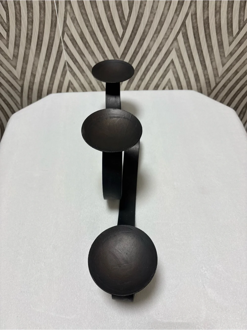 Vintage Mcm retro antique bronze candle holder